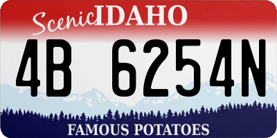 ID license plate 4B6254N