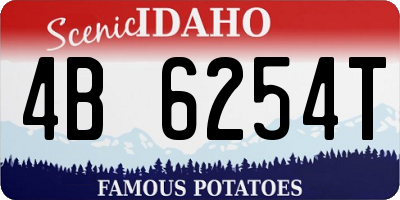 ID license plate 4B6254T