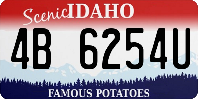 ID license plate 4B6254U