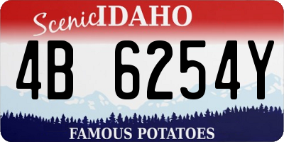 ID license plate 4B6254Y