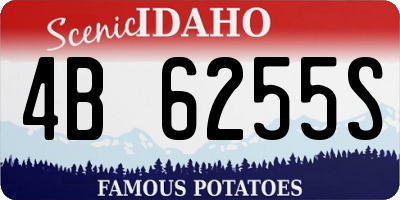 ID license plate 4B6255S