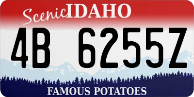 ID license plate 4B6255Z
