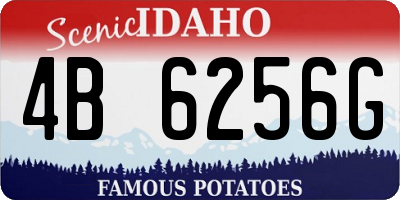ID license plate 4B6256G