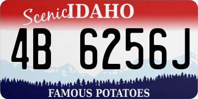 ID license plate 4B6256J