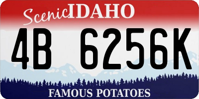 ID license plate 4B6256K