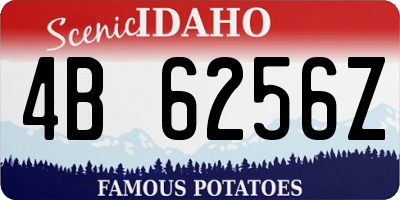 ID license plate 4B6256Z