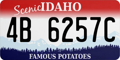ID license plate 4B6257C