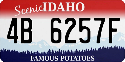 ID license plate 4B6257F