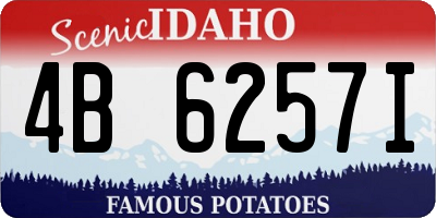 ID license plate 4B6257I
