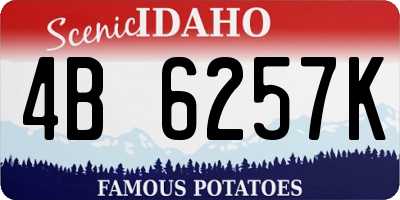 ID license plate 4B6257K