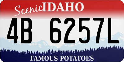 ID license plate 4B6257L