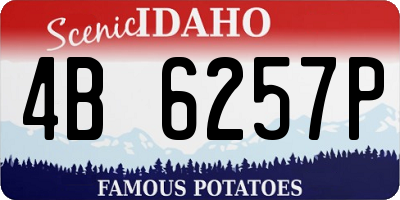 ID license plate 4B6257P