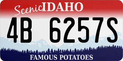 ID license plate 4B6257S