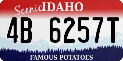 ID license plate 4B6257T