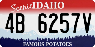 ID license plate 4B6257V