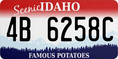 ID license plate 4B6258C
