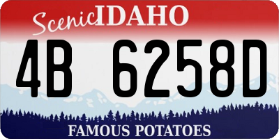 ID license plate 4B6258D