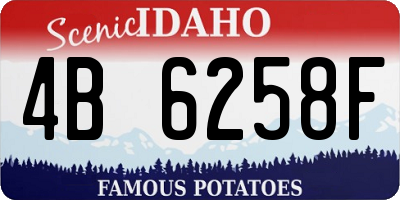 ID license plate 4B6258F