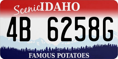 ID license plate 4B6258G