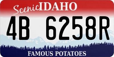 ID license plate 4B6258R
