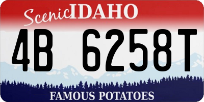 ID license plate 4B6258T