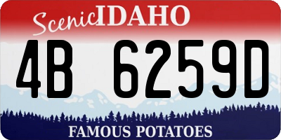 ID license plate 4B6259D