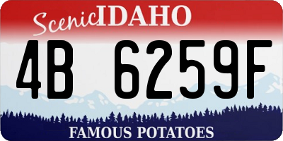 ID license plate 4B6259F