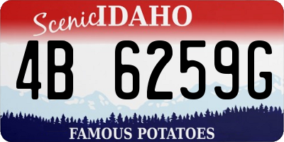 ID license plate 4B6259G