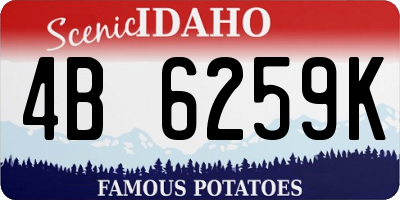 ID license plate 4B6259K