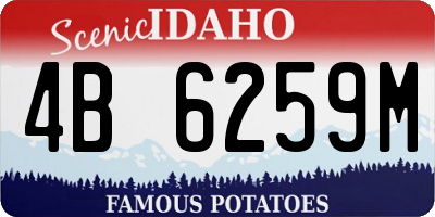 ID license plate 4B6259M