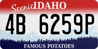 ID license plate 4B6259P