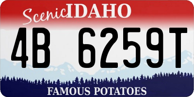 ID license plate 4B6259T