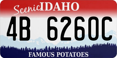 ID license plate 4B6260C