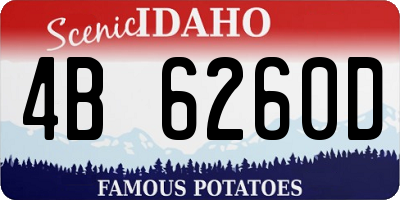 ID license plate 4B6260D