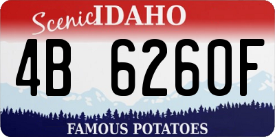 ID license plate 4B6260F