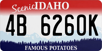 ID license plate 4B6260K