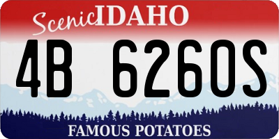 ID license plate 4B6260S