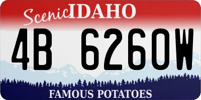 ID license plate 4B6260W