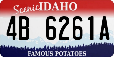 ID license plate 4B6261A