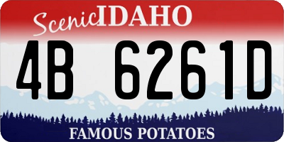 ID license plate 4B6261D