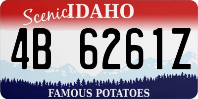 ID license plate 4B6261Z