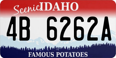 ID license plate 4B6262A