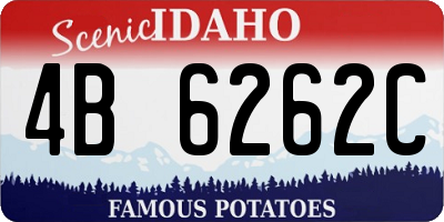 ID license plate 4B6262C