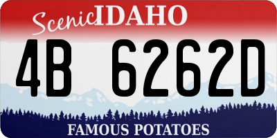 ID license plate 4B6262D