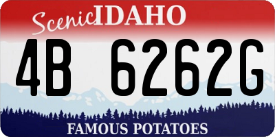 ID license plate 4B6262G