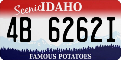 ID license plate 4B6262I
