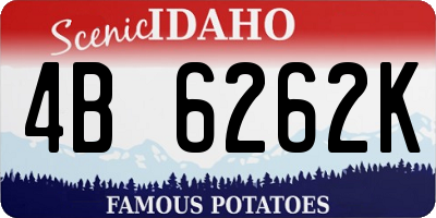 ID license plate 4B6262K
