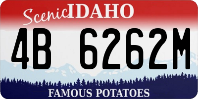 ID license plate 4B6262M