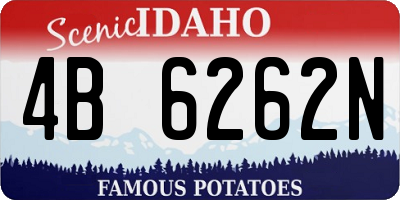 ID license plate 4B6262N