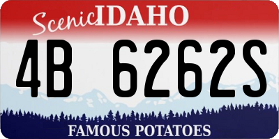 ID license plate 4B6262S